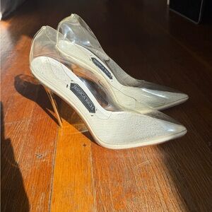 Jessica Beige and Transparent Heels